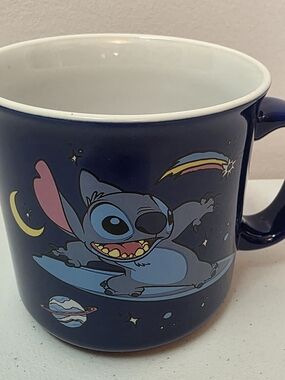 Disney Lilo and Stitch Far Out Blue Ceramic Camper Mug 20oz